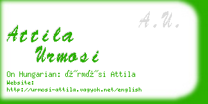 attila urmosi business card